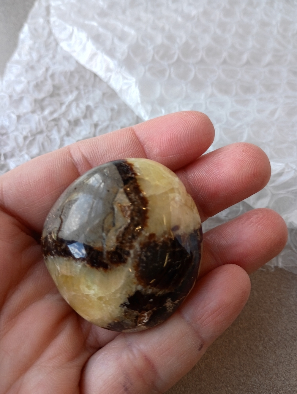 Septarian Polished Palm Stone